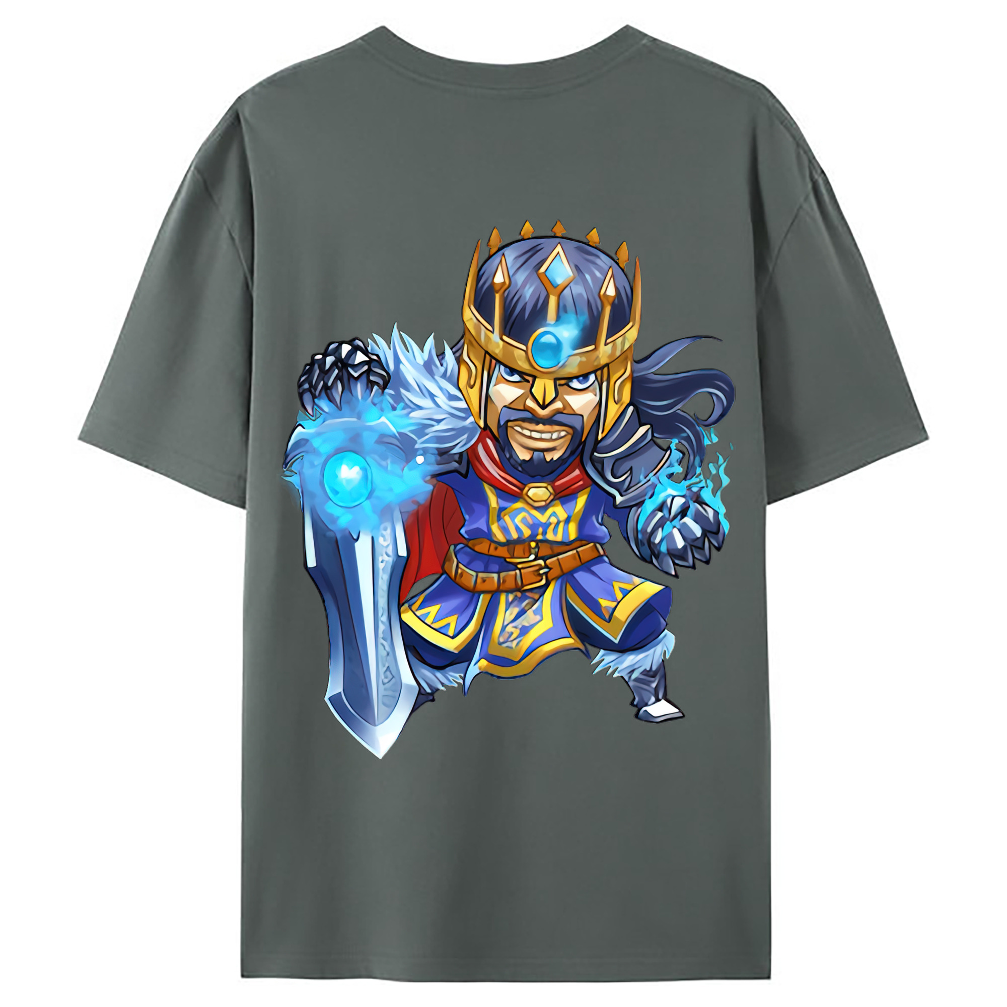 （画像用） リーグ・オブ・レジェンド League of Legends LOL 綿100％ メンズ半袖Tシャツ（バックプリント） 通気性